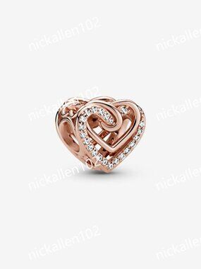 Pandora Sparkling Entwined Hearts Charm